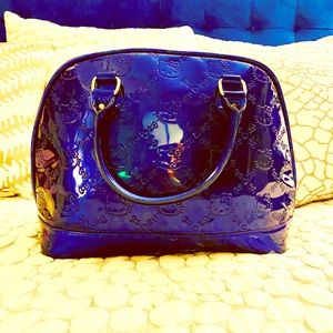 Hello Kitty Dark Blue Patent Leather Loungefly Bag